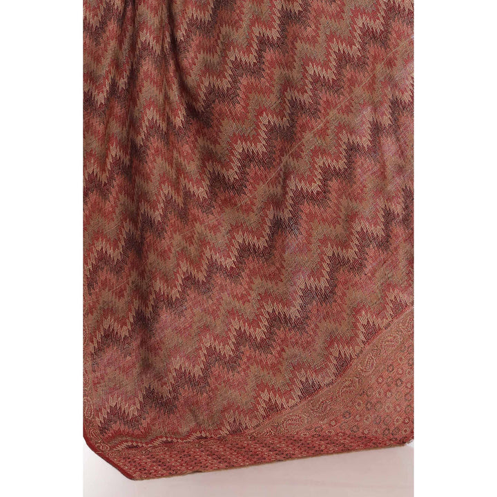 Brown Jacquard Shawl PW2725