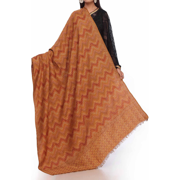 Mustard Jacquard Shawl PW2725
