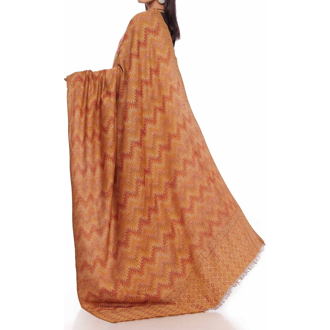 Mustard Jacquard Shawl PW2725