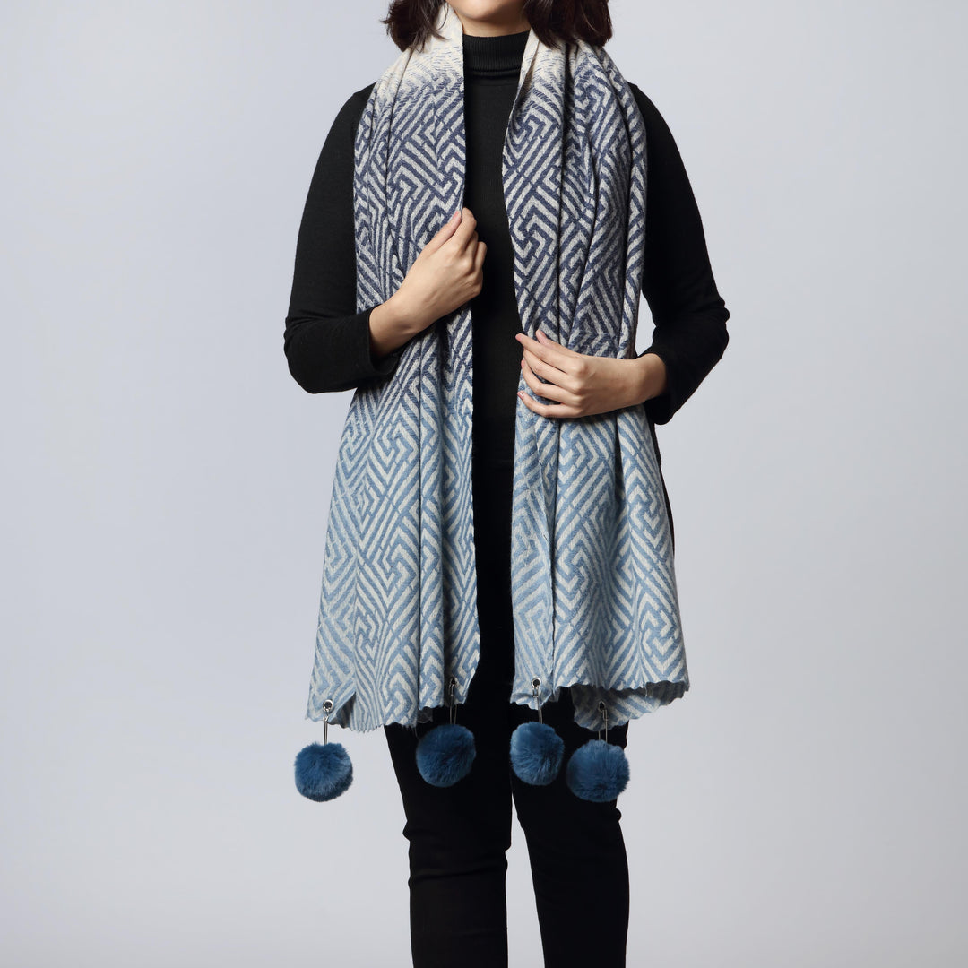 Navy Pret Scarves PW2734 | Stylo