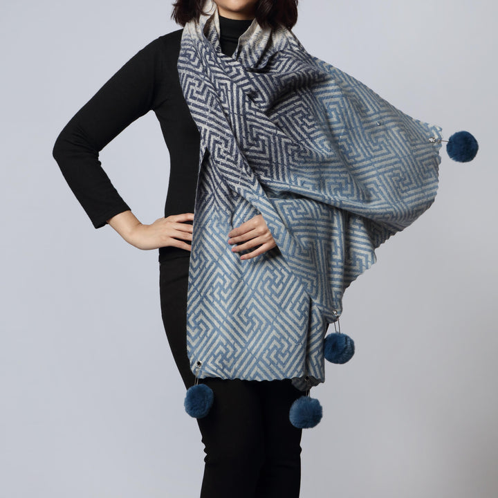 Navy Pret Scarves PW2734 | Stylo