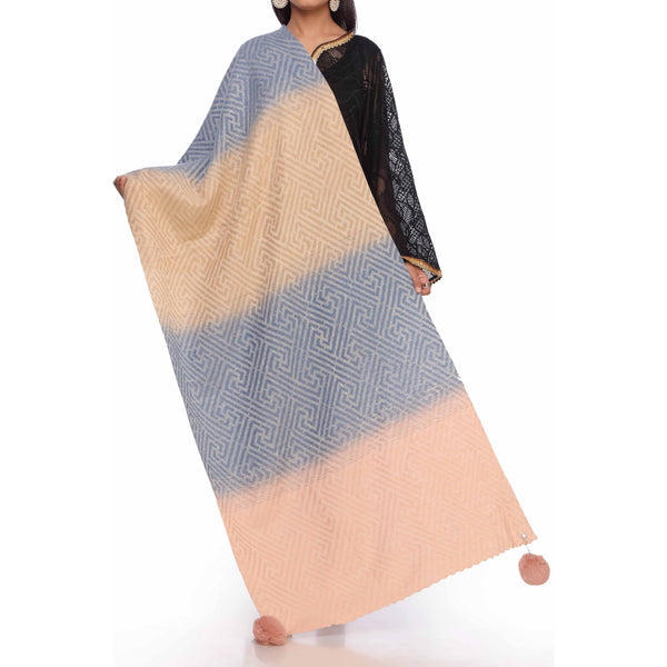 Khaki Two Tone Shawl PW2734
