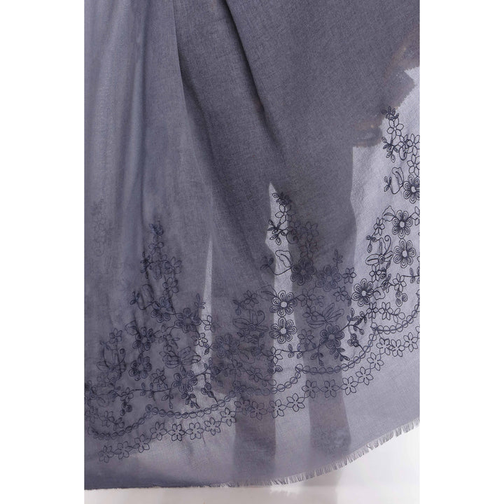 Blue Aari Embroidered Shawl PW2736