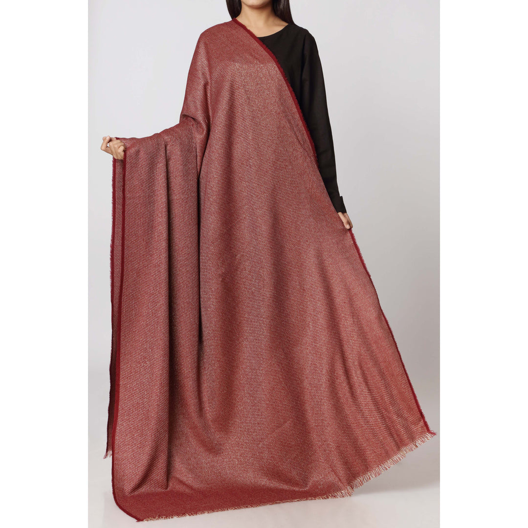 Maroon Two Tone Shawl PW2742