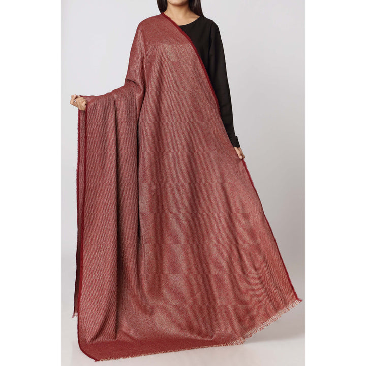 Maroon Two Tone Shawl PW2742
