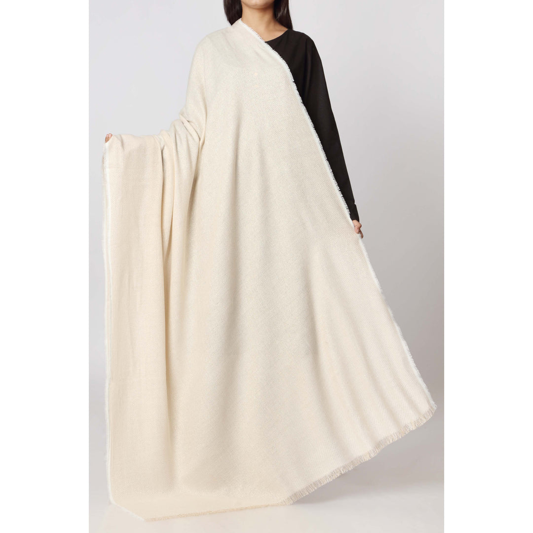 Cream Two Tone Shawl PW2742