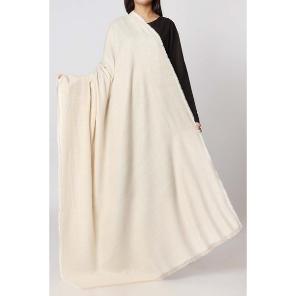 Cream Two Tone Shawl PW2742