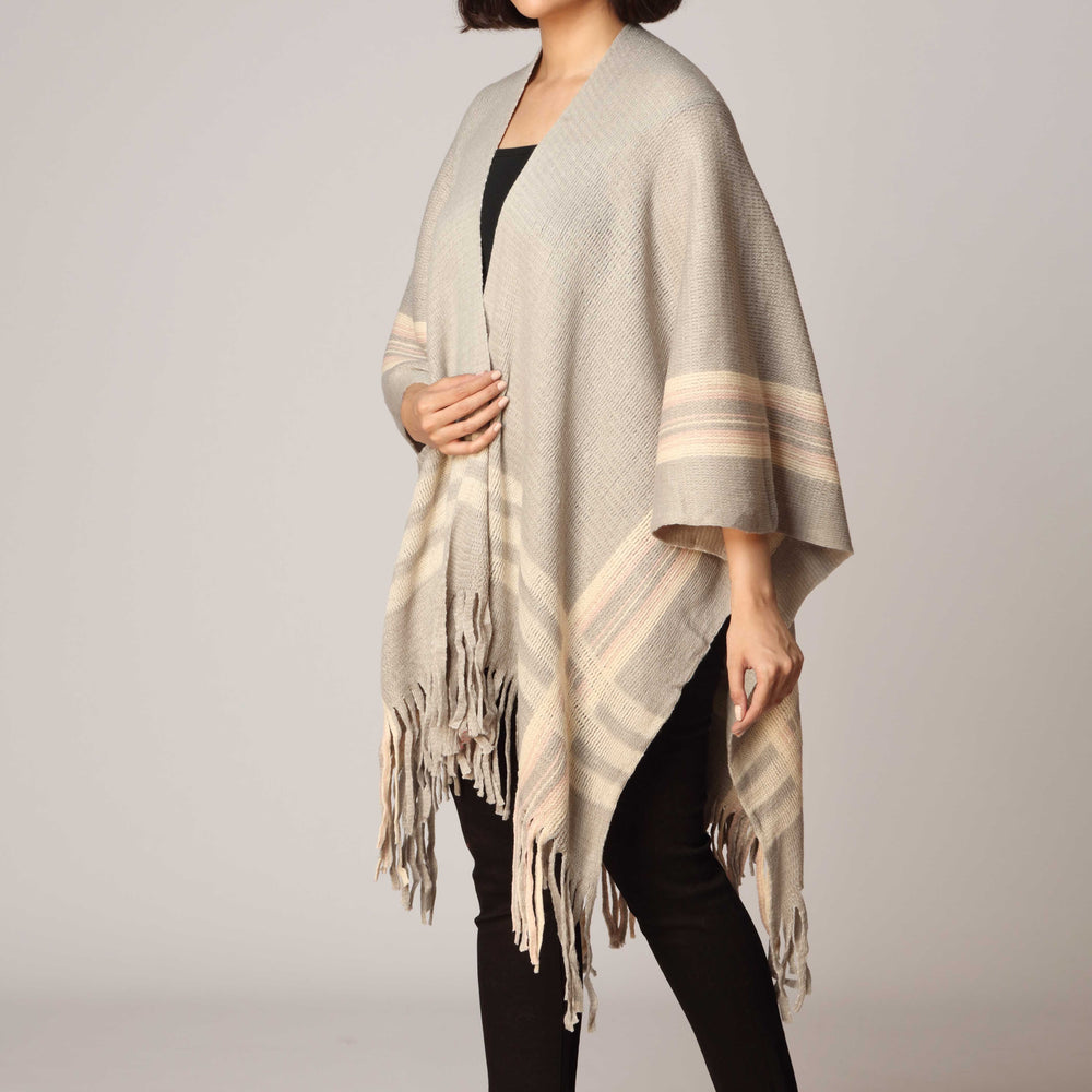 Grey Cape Shawl PW2807