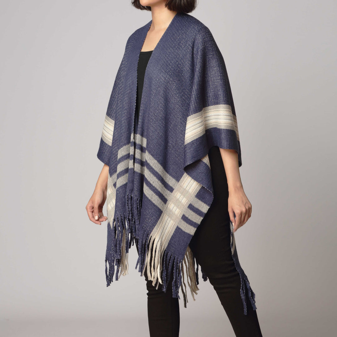 Navy Cape Shawl PW2807