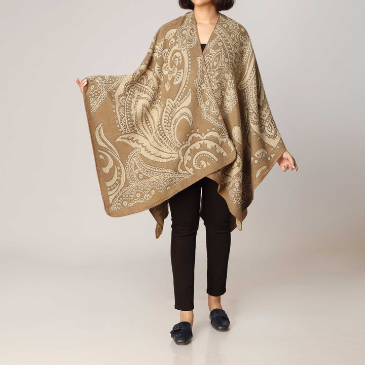 Khaki Cape Shawl PW2812