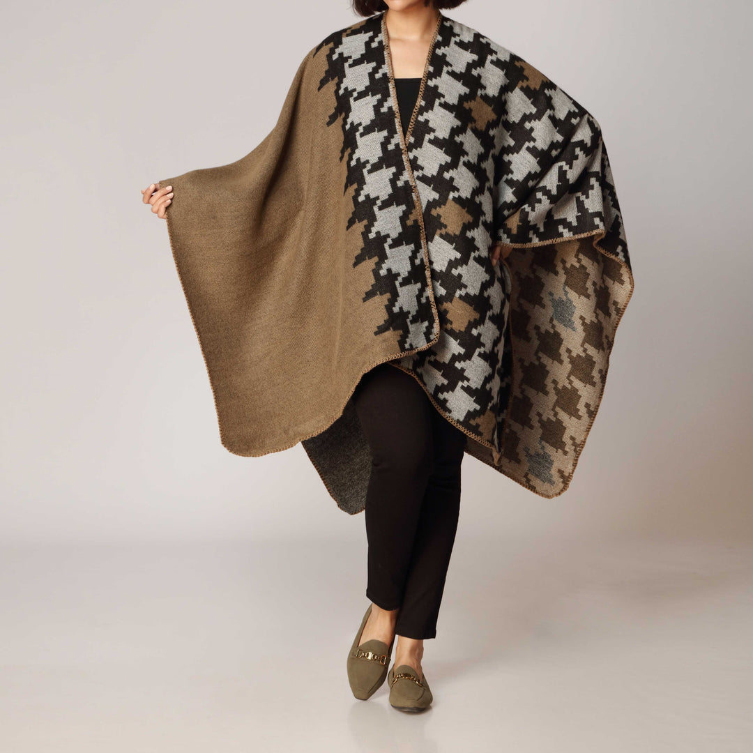 Khaki Cape Shawl PW2814