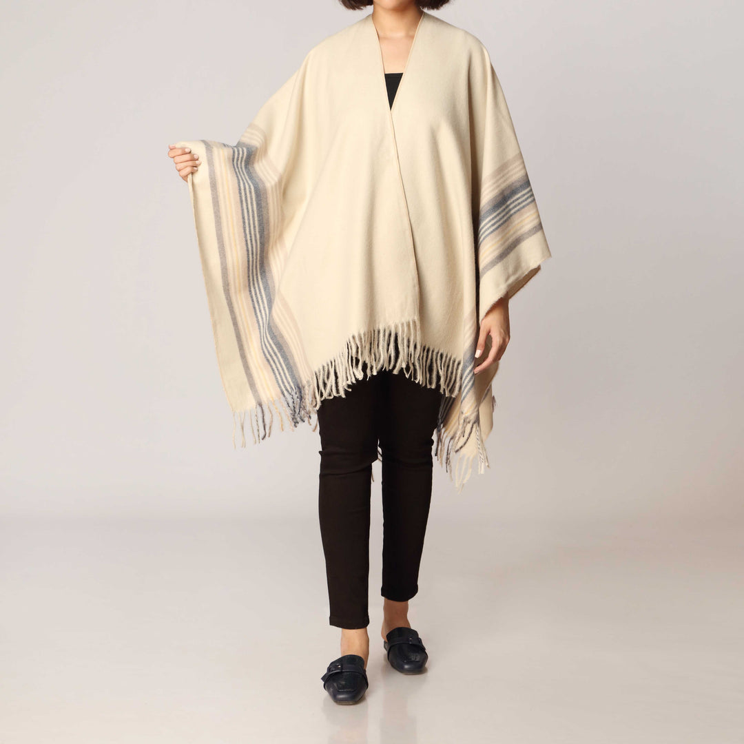 Beige Cape Shawl PW2819