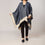 Grey Cape Shawl PW2821