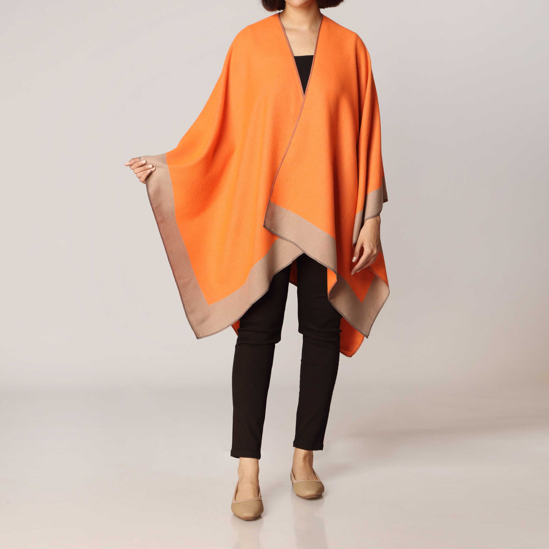 Orange Cape Shawl PW2821