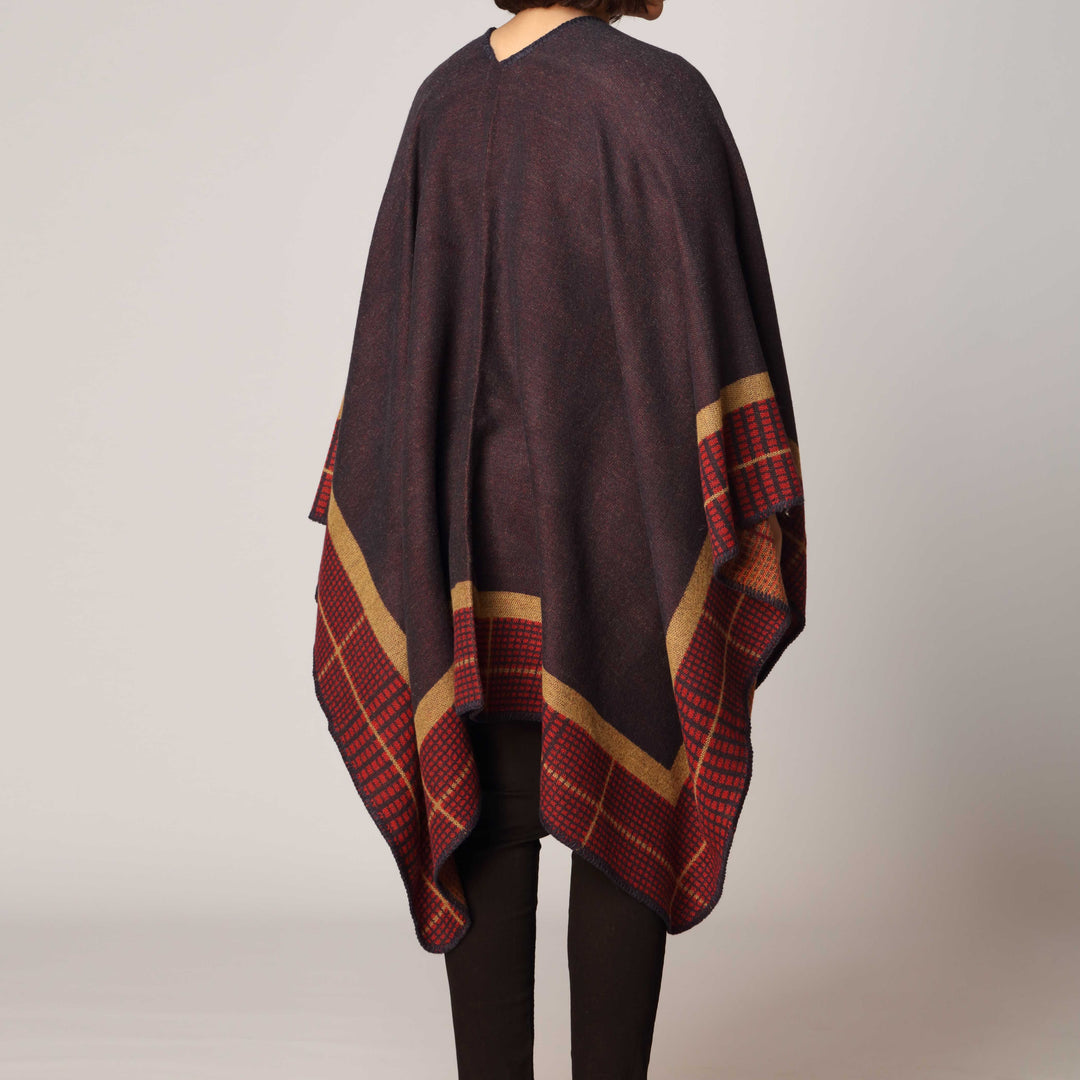 Burgndy Cape Shawl PW2822