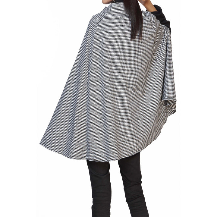 Grey Winter Cape Shawl PW2825