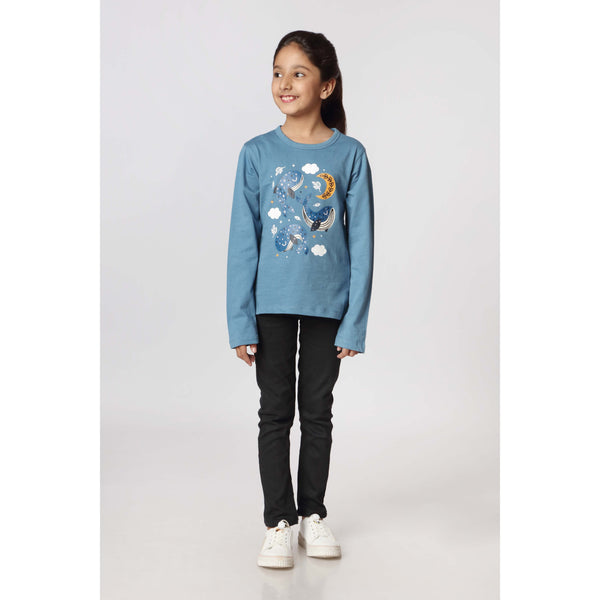 Girls Blue Jersey Shirt PW2841