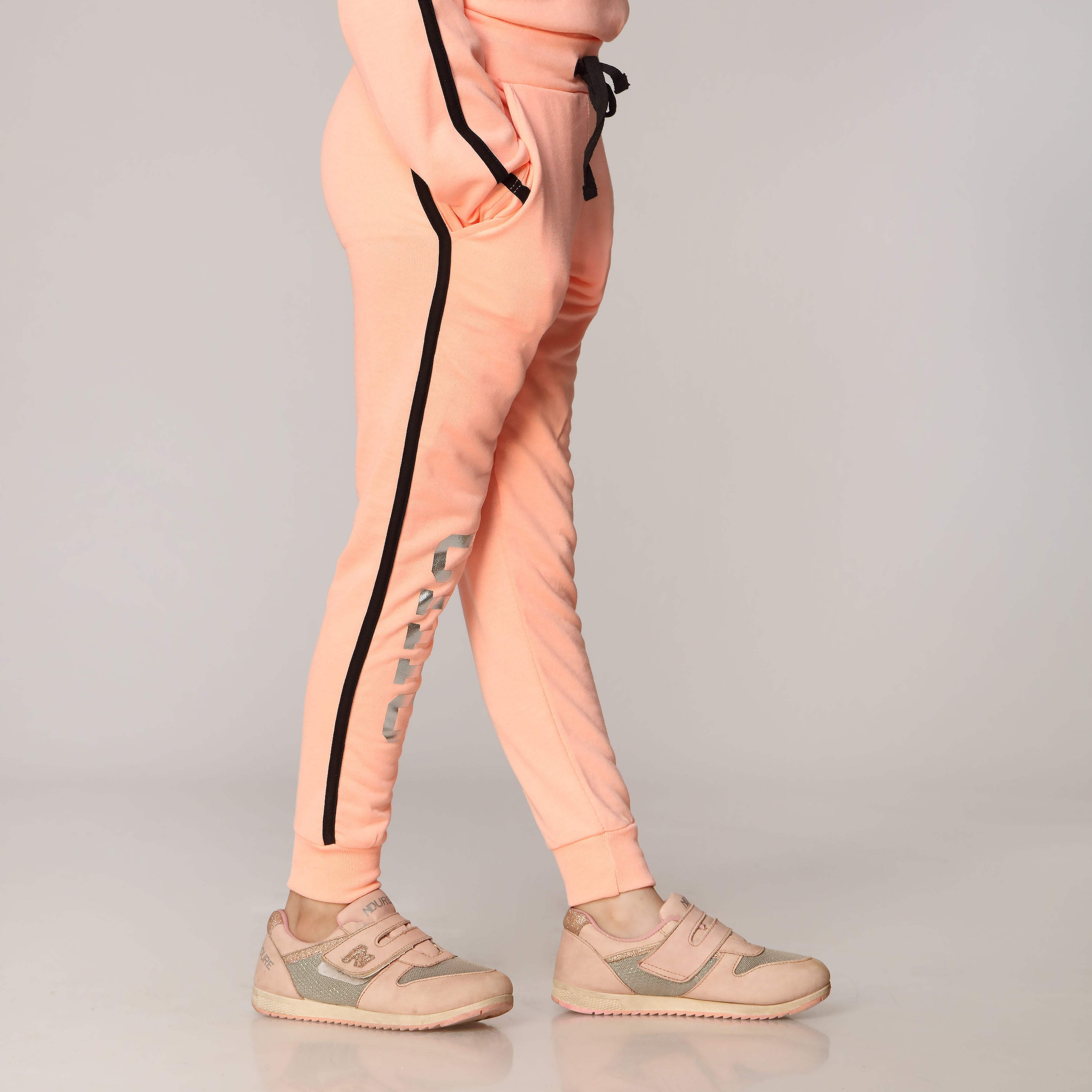 Girls Peach Fleece Trousers PW2857