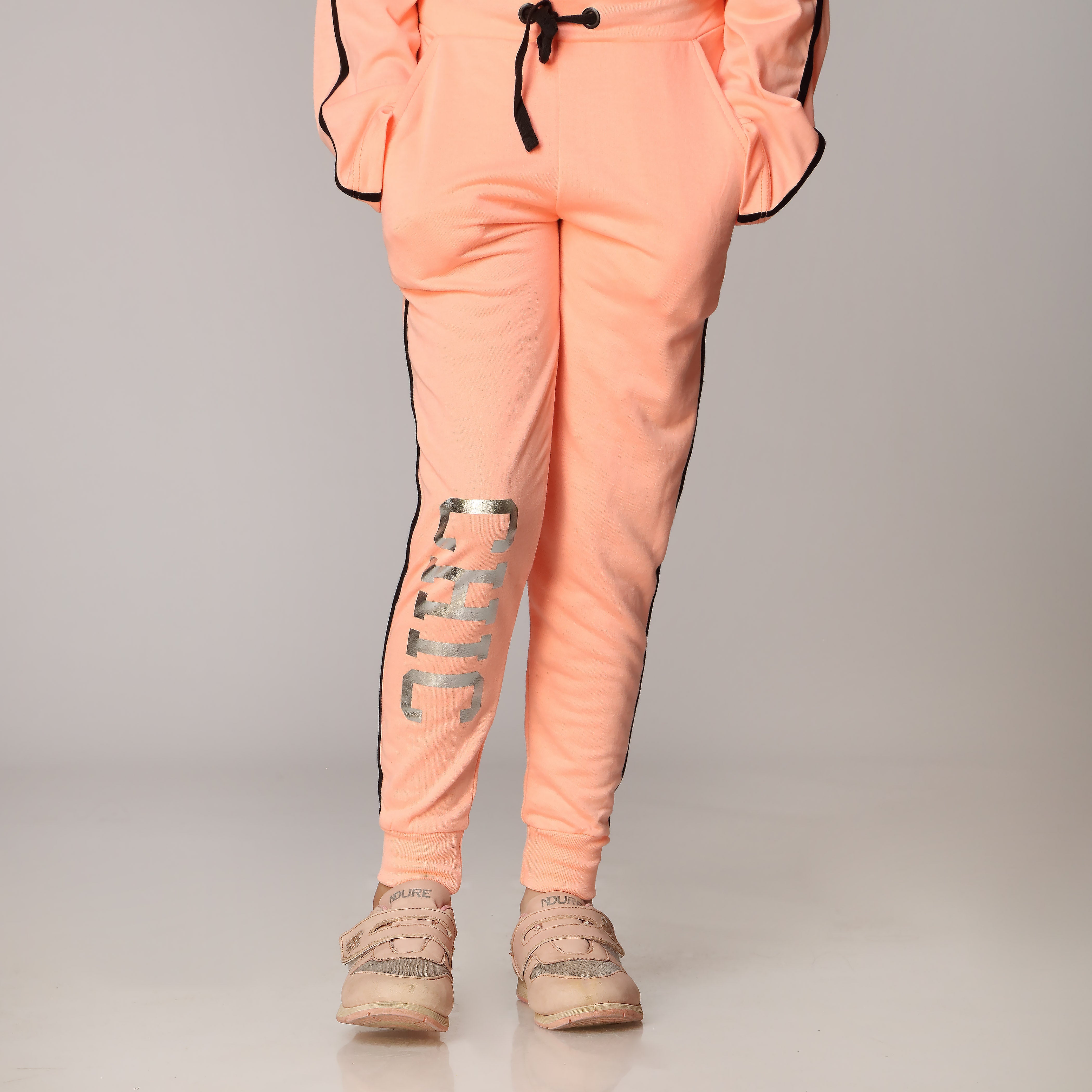 Girls Peach Fleece Trousers PW2857