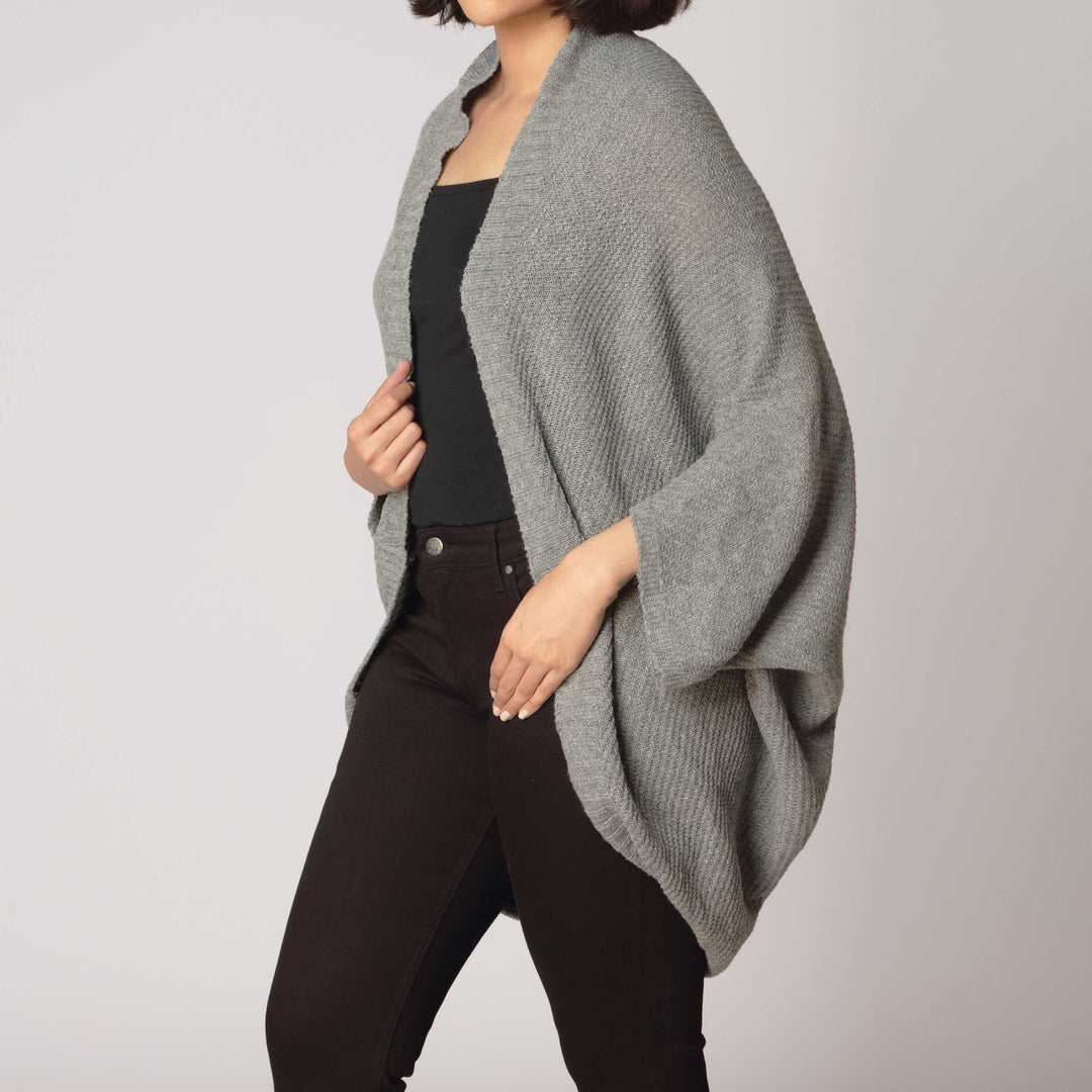 Grey Mid Length Cardigan PW2905