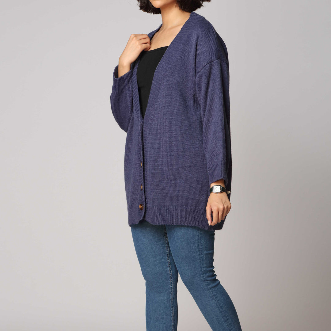 Blue Mid Length Cardigan PW2906