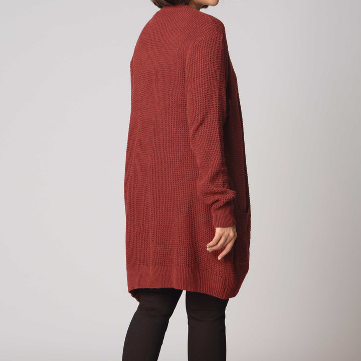 Maroon Long Cardigan PW2913