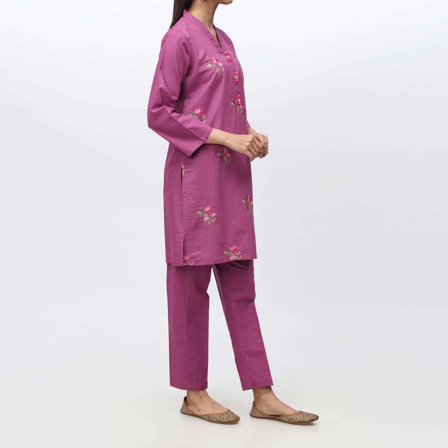 2PC- Embroidered Khaddar Shirt & Trouser PW3043