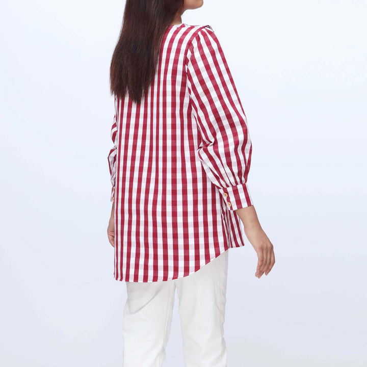 1PC-Flannel Checkered Top PW3077