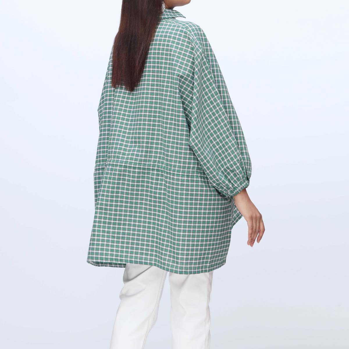 1PC-Flannel Checkered Top PW3088