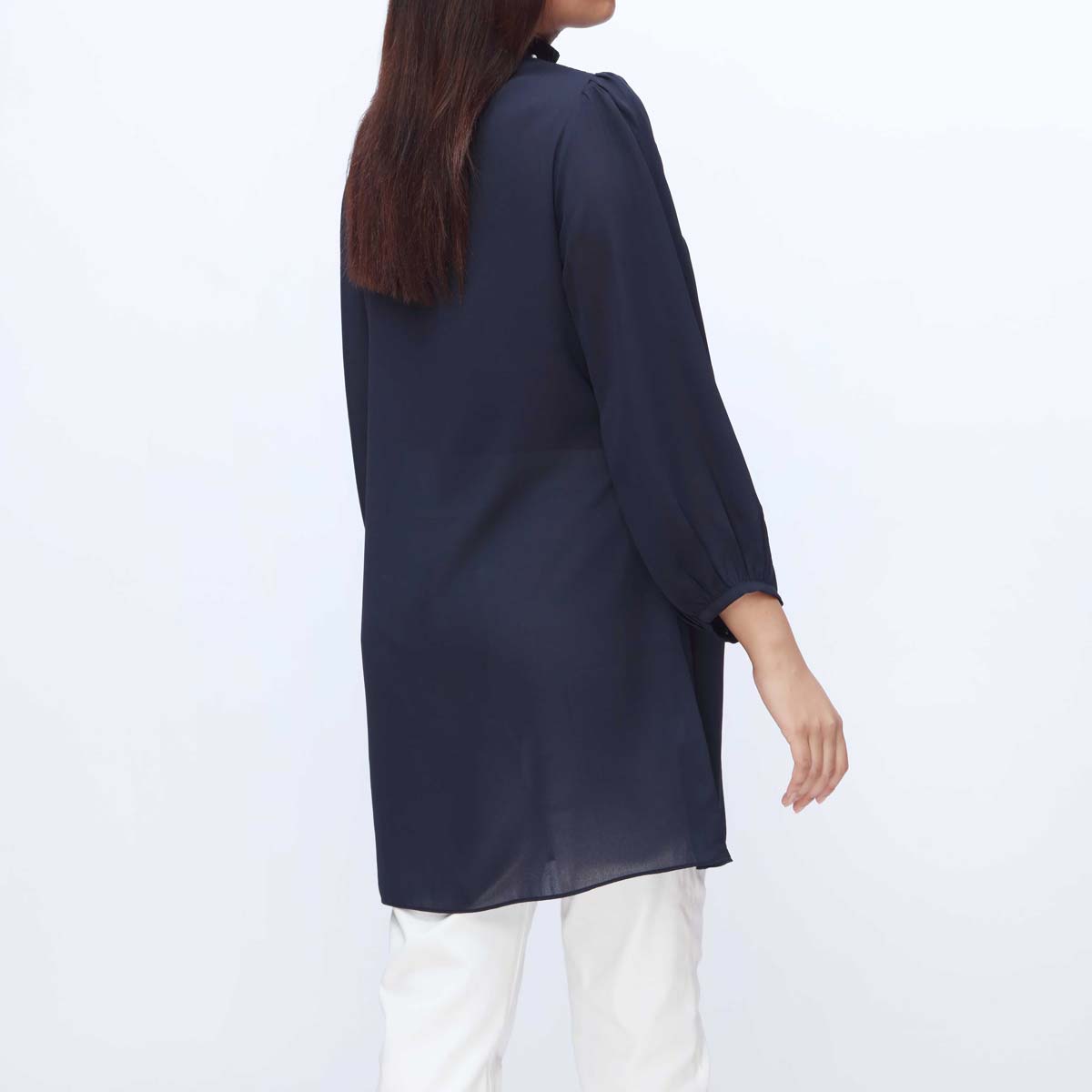 1PC-Solid Georgette Top PW3173
