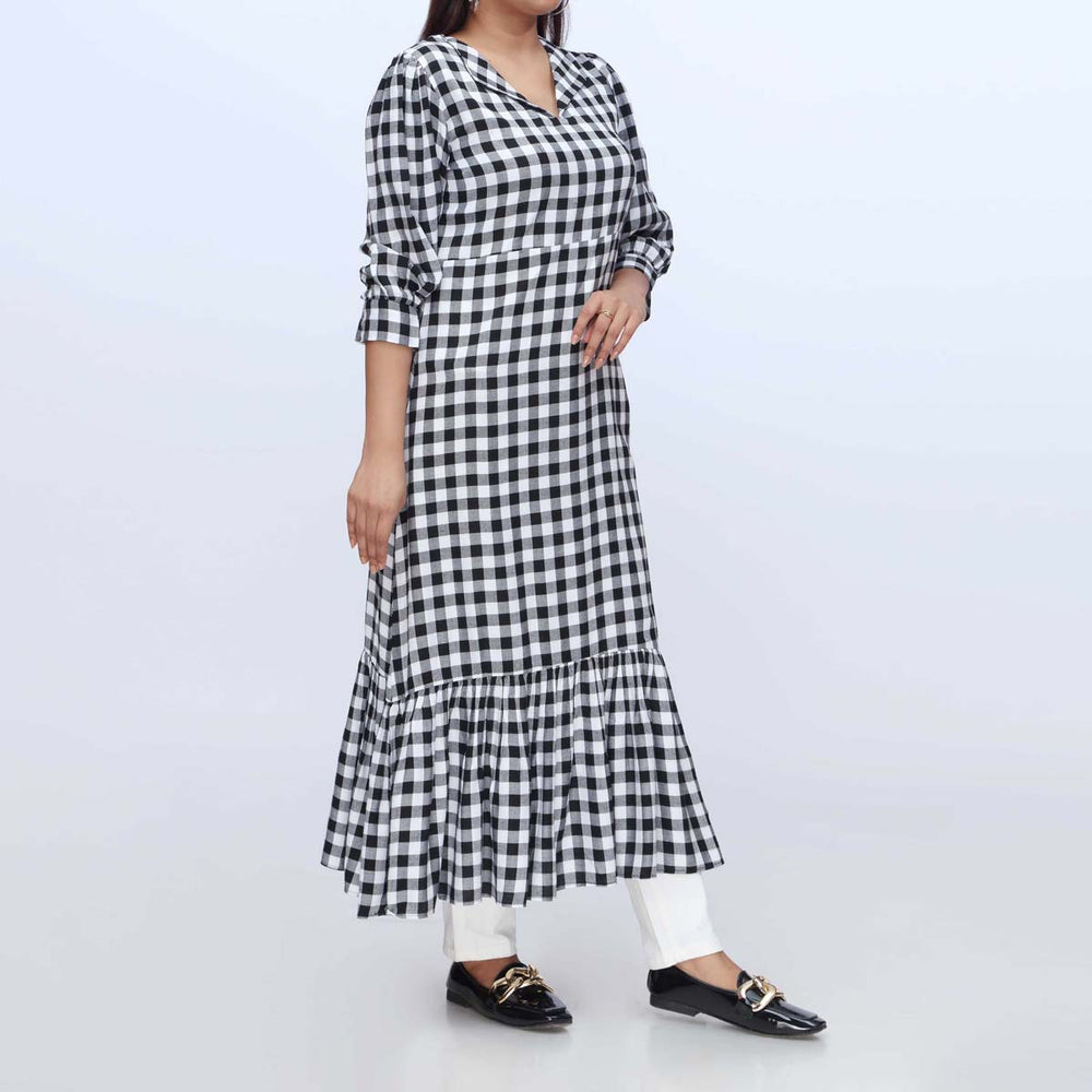 1PC-Flannel Checkered Long Shirt PW3179