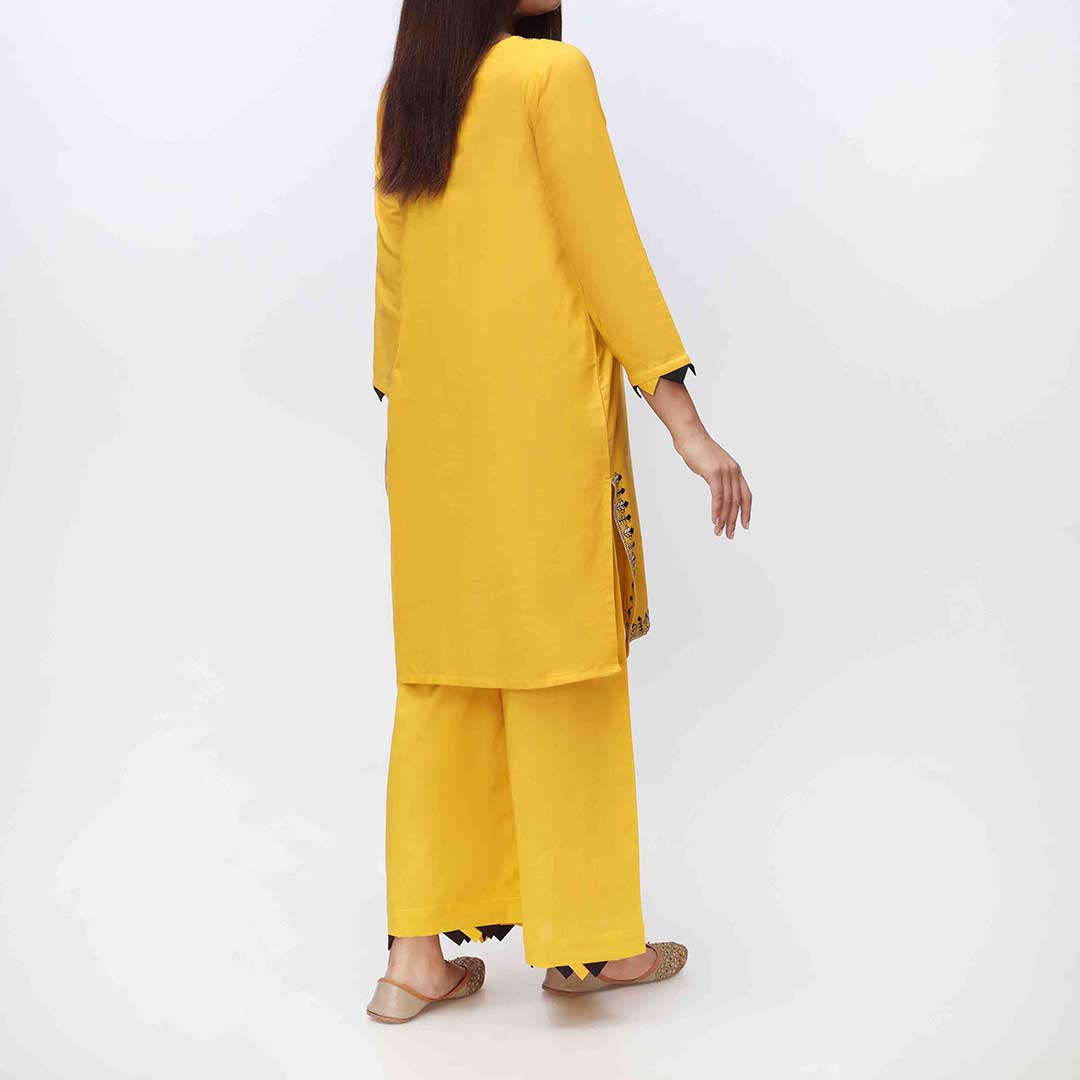 2PC- Embroidered Cotton Shirt & Trouser PW3258