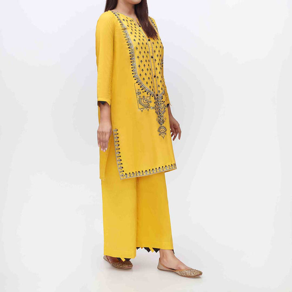 2PC- Embroidered Cotton Shirt & Trouser PW3258