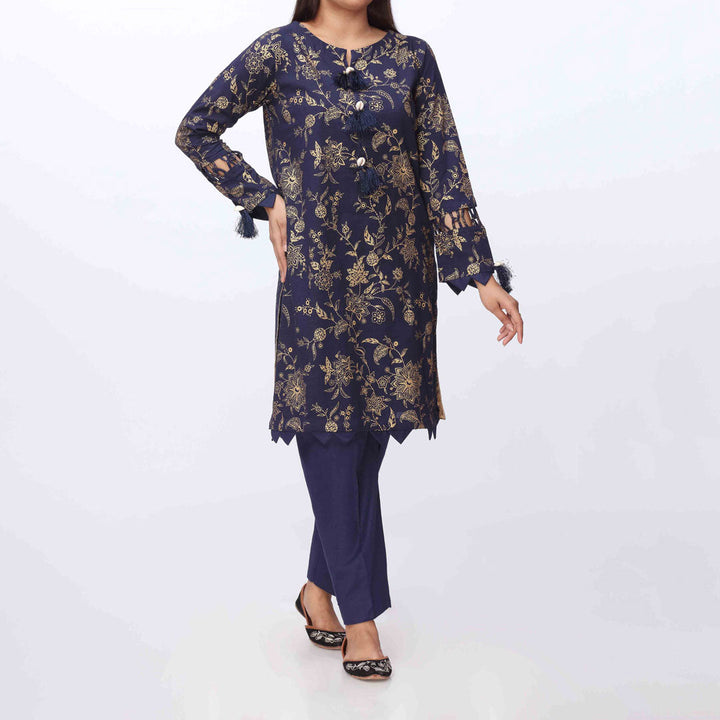 2PC- Printed Khaddar Shirt & Trouser PW3271