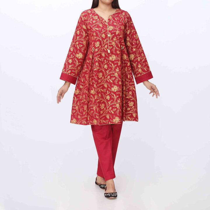 2PC- Printed Khaddar Shirt & Trouser PW3272