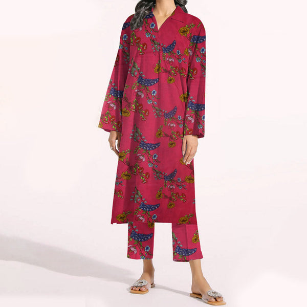 2PC- Unstitched Digital Printed Cambric Suit PW3305