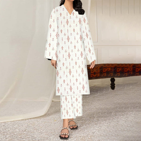 2PC- Unstitched Digital Printed Cambric Suit PW3448