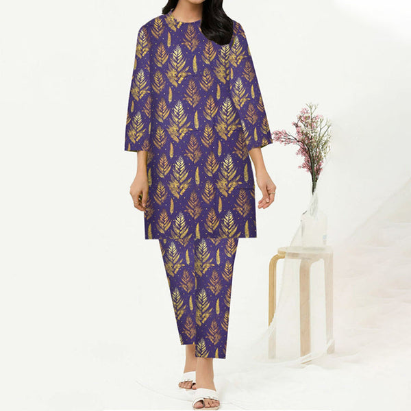2PC- Unstitched Digital Printed Cambric Suit PW3460