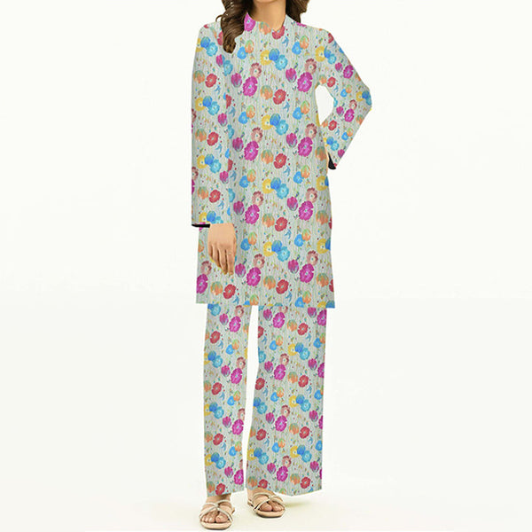 2PC- Unstitched Digital Printed Cambric Suit PW3461