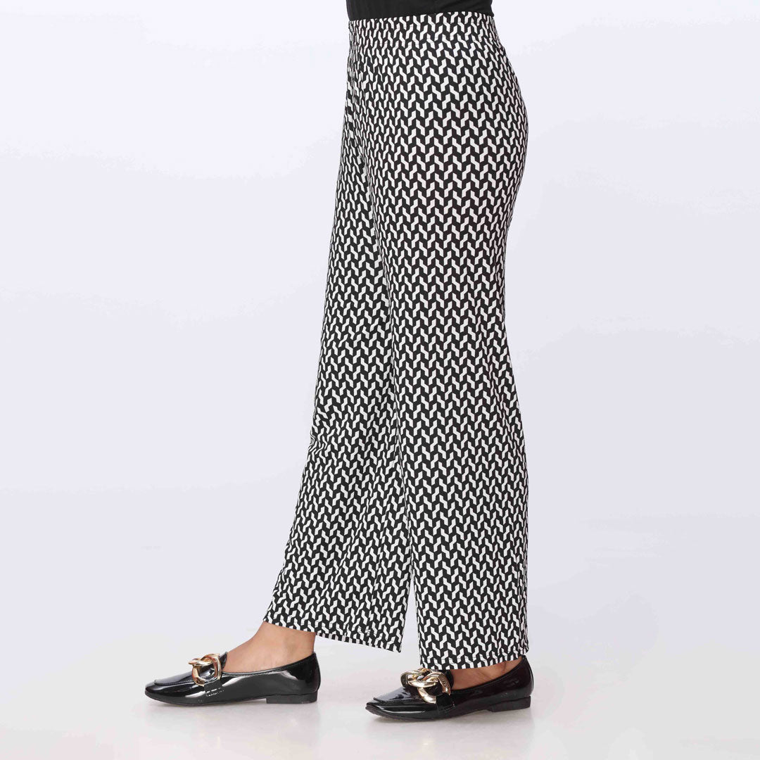 Blkwht Printed jersey Straight Trouser PW3559