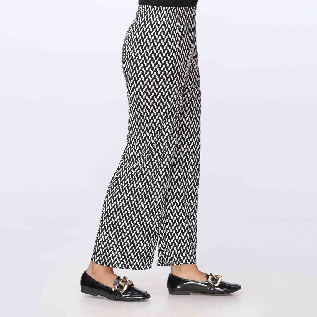 Blkwht Printed jersey Straight Trouser PW3559