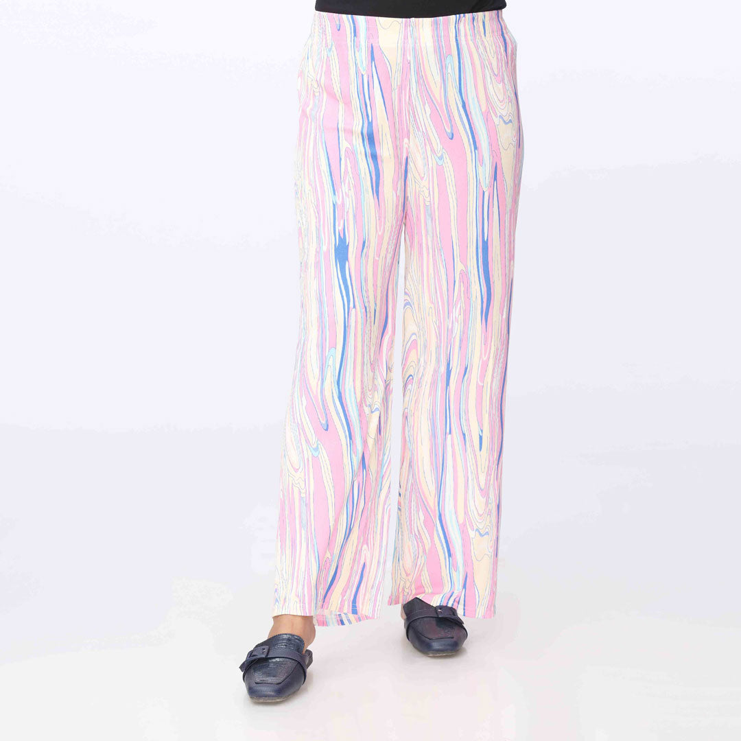 Pink Printed jersey Straight Trouser PW3560