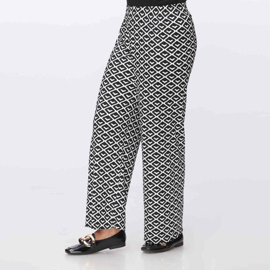 Blkwht Printed jersey Straight Trouser PW3562