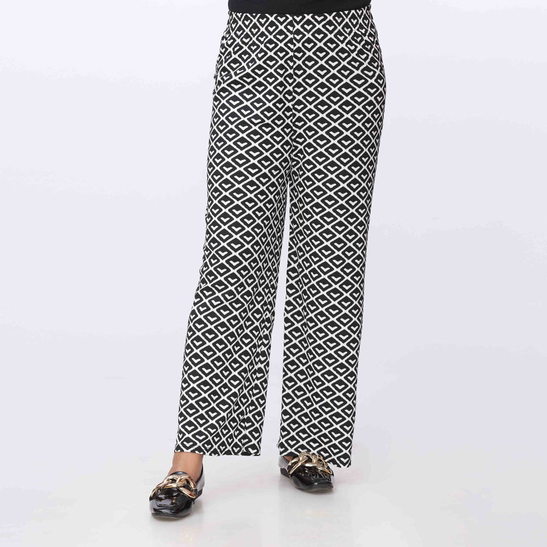 Blkwht Printed jersey Straight Trouser PW3562