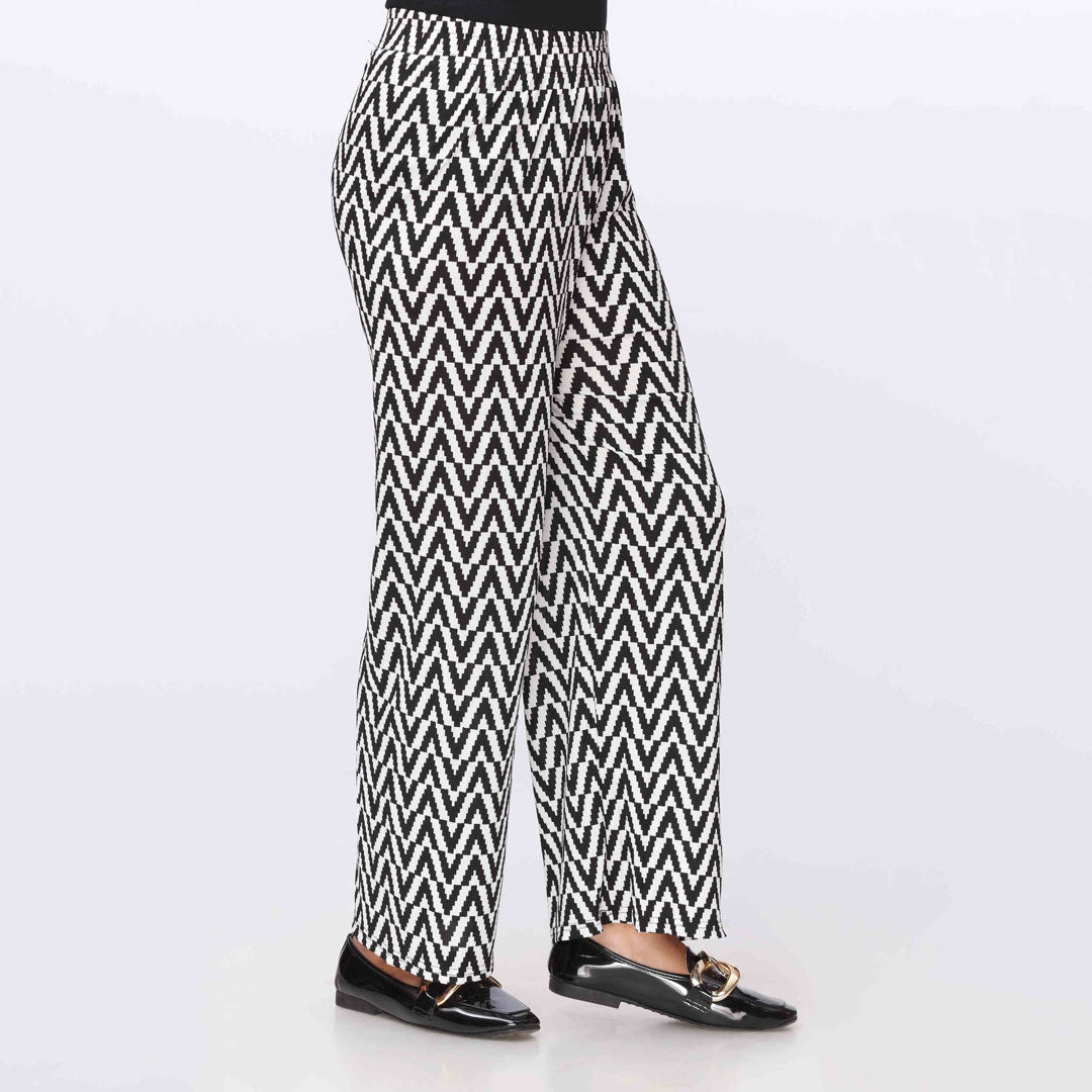 Blkwht Printed jersey Straight Trouser PW3563