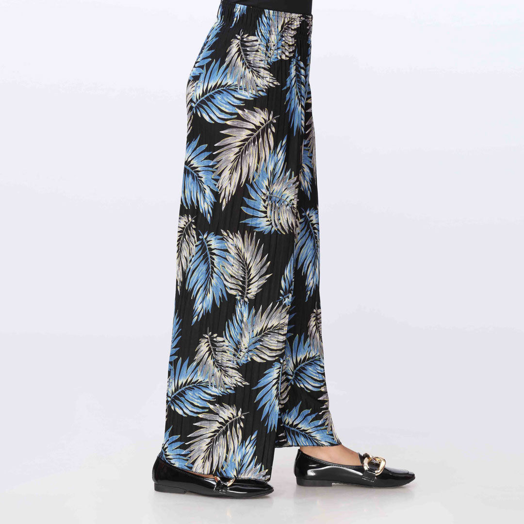 Black Printed jersey Straight Trouser PW3567
