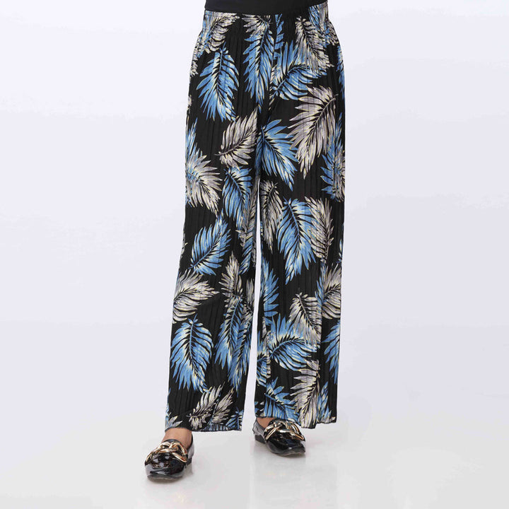 Black Printed jersey Straight Trouser PW3567