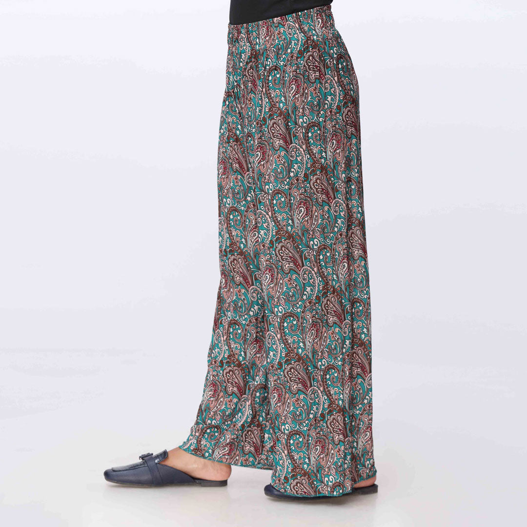 Green Printed jersey Straight Trouser PW3570