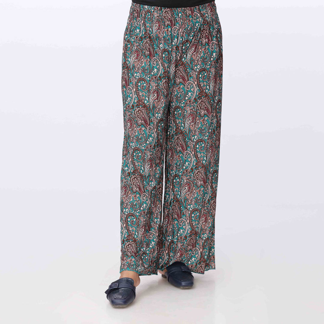 Green Printed jersey Straight Trouser PW3570
