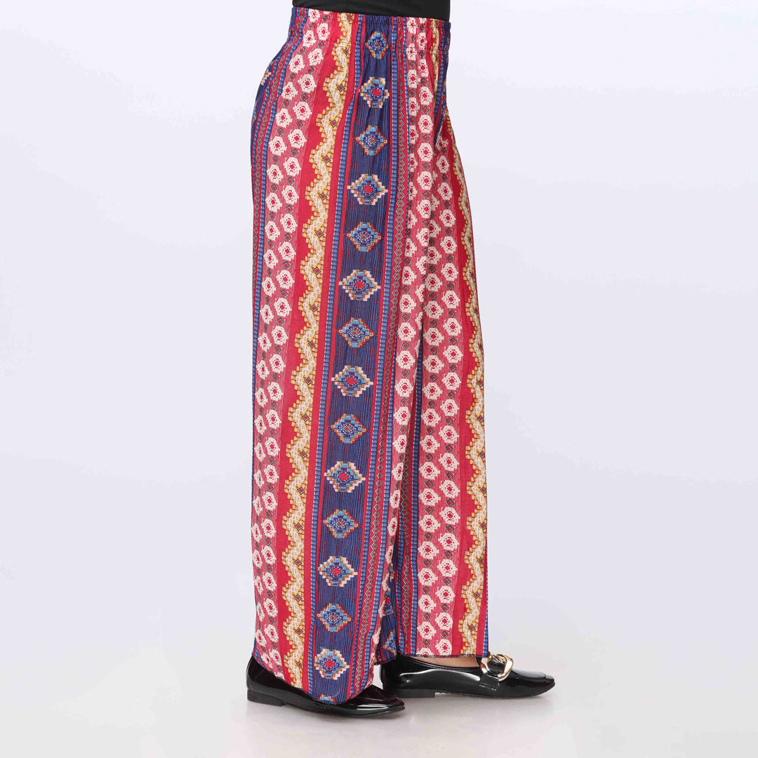 Blue Printed jersey Straight Trouser PW3575
